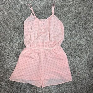 Lauren Condrad Sleeveless Romper Jumpsuit Pink Dainty Floral